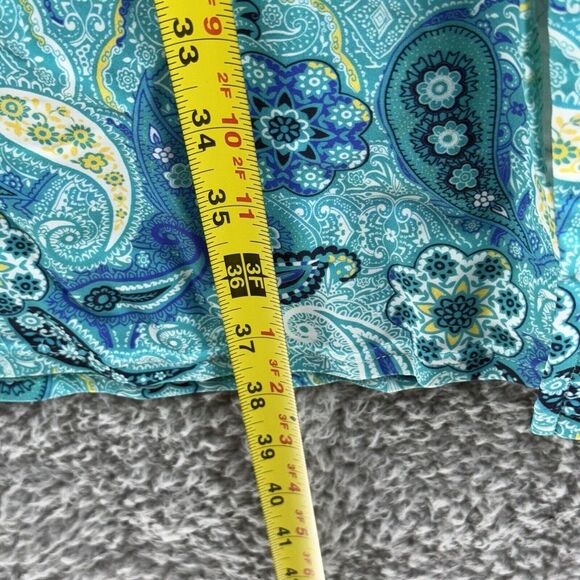 Mazu Swim Women's Dress Cover Up Paisley Blue/White V-Neck Pocket Plus Sz 1X NWT - Picture 5 of 6